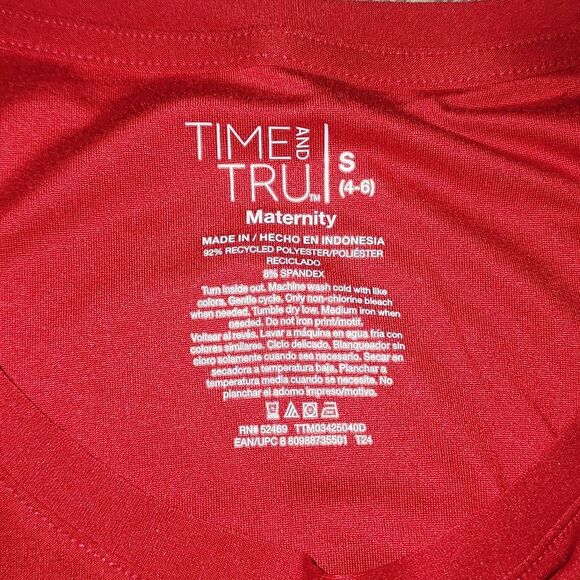 Time and Tru Maternity Santa Baby shirt size S - Picture 5 of 8